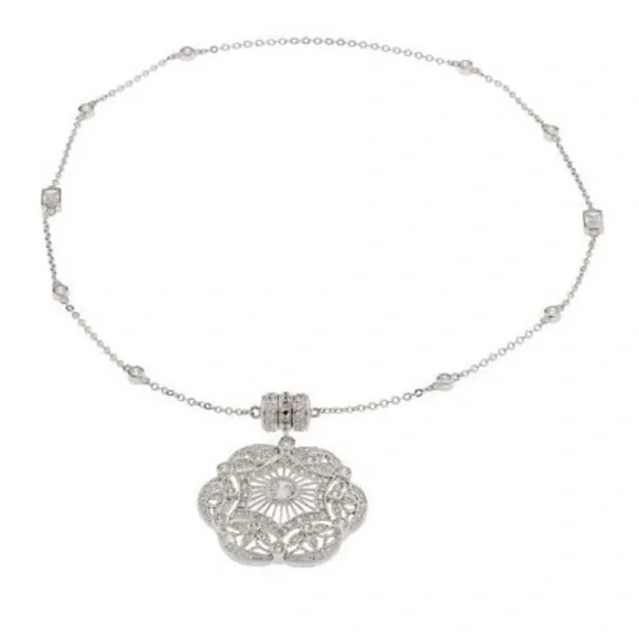 Esposito Diamonique smart snap Sterling necklace - Picture 13 of 15